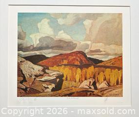MaxSold Auction: Incredible Framed “Hills at Bancroft” Hand Signed Group of Seven Lithograph by A.J. Casson with COA 20 x 24 - Otonabee-South Monaghan (Ontario, Canada) PARTNER MANAGED Reseller Online Auction - Dougall Drive