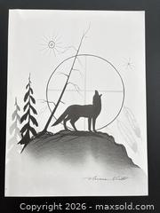 MaxSold Auction: Norman Knott Print “Howling Wolf" Hand Signed - Otonabee-South Monaghan (Ontario, Canada) PARTNER MANAGED Reseller Online Auction - Dougall Drive