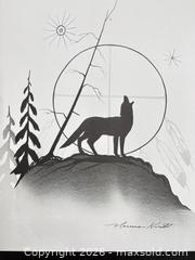 MaxSold Auction: Norman Knott Print “Howling Wolf" Hand Signed - Otonabee-South Monaghan (Ontario, Canada) PARTNER MANAGED Reseller Online Auction - Dougall Drive