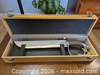 MaxSold Auction: Champaign Saber / decorative sword with Display Box - Ottawa (Ontario, Canada) SELLER MANAGED Downsizing Online Auction - St.-Denis Street