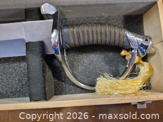 MaxSold Auction: Champaign Saber / decorative sword with Display Box - Ottawa (Ontario, Canada) SELLER MANAGED Downsizing Online Auction - St.-Denis Street