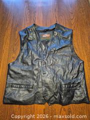 MaxSold Auction: Excelled Leather International Black Leather Vest, Large - Ottawa (Ontario, Canada) SELLER MANAGED Downsizing Online Auction - St.-Denis Street