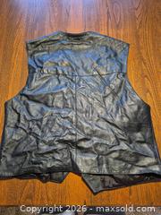 MaxSold Auction: Excelled Leather International Black Leather Vest, Large - Ottawa (Ontario, Canada) SELLER MANAGED Downsizing Online Auction - St.-Denis Street