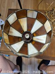 MaxSold Auction: Tiffany-Style Stained Glass Pendant Lamp with about 12 feet of wire - Ottawa (Ontario, Canada) SELLER MANAGED Downsizing Online Auction - St.-Denis Street