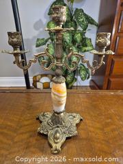 MaxSold Auction: Victorian Rococo 3-Arm Candelabra / candle holder - Ottawa (Ontario, Canada) SELLER MANAGED Downsizing Online Auction - St.-Denis Street