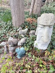 MaxSold Auction: Concrete Garden Statue Lot — Animal & Tiki Yard Accents (6–20) - London (Ontario, Canada) PARTNER MANAGED Moving Online Auction - Manchester Road