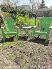 MaxSold Auction: Green Plastic Adirondack Outdoor 3-Piece Set - London (Ontario, Canada) PARTNER MANAGED Moving Online Auction - Manchester Road