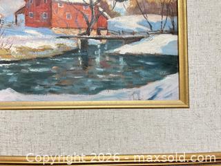 MaxSold Auction: Set of 4 Framed Original Oil River Landscape Paintings by H. Vaughan - London (Ontario, Canada) PARTNER MANAGED Moving Online Auction - Manchester Road
