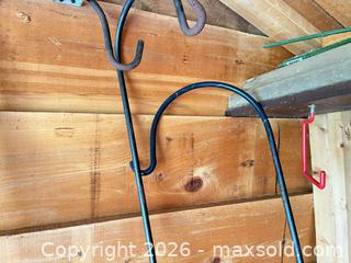 MaxSold Auction: Set of 7 Metal Shepherd Hooks — Multiple Sizes, Black Coated - London (Ontario, Canada) PARTNER MANAGED Moving Online Auction - Manchester Road