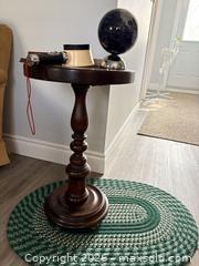 MaxSold Auction: Solid Wood Pedestal Side/End Table, Dark Walnut Finish - London (Ontario, Canada) PARTNER MANAGED Moving Online Auction - Manchester Road