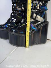 MaxSold Auction: Large Demonia Boots  - Rush (New York, USA) PARTNER MANAGED Estate Sale Online Auction - Honeoye Falls Five Points Road.