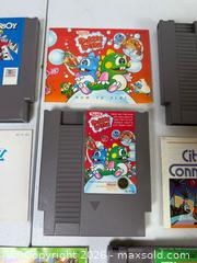 MaxSold Auction: Lot of (4) NES Nintendo Games & 4 Booklets - Rush (New York, USA) PARTNER MANAGED Estate Sale Online Auction - Honeoye Falls Five Points Road.