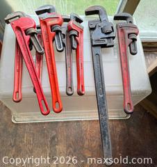 MaxSold Auction: Lot of Pipe Wrenches - Rush (New York, USA) PARTNER MANAGED Estate Sale Online Auction - Honeoye Falls Five Points Road.