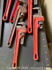 MaxSold Auction: Lot of Pipe Wrenches - Rush (New York, USA) PARTNER MANAGED Estate Sale Online Auction - Honeoye Falls Five Points Road.