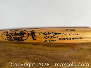 MaxSold Auction: Pete Rose Autographed Bat - Rush (New York, USA) PARTNER MANAGED Estate Sale Online Auction - Honeoye Falls Five Points Road.