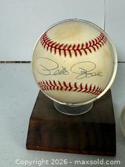 MaxSold Auction: Pete Rose Signed Baseball - Rush (New York, USA) PARTNER MANAGED Estate Sale Online Auction - Honeoye Falls Five Points Road.