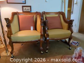 MaxSold Auction: Carved Head Chairs. C  - Ewing Township (New Jersey, USA) PARTNER MANAGED Estate Sale Online Auction - Upper Ferry Road