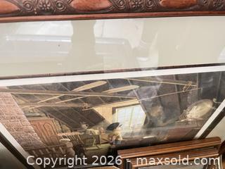MaxSold Auction: Assorted Framed Prints, Large Gilt Mirror & Wooden Wall Rack with Hooks - Toronto (Ontario, Canada) SELLER MANAGED Estate Sale Online Auction - Houston Crescent
