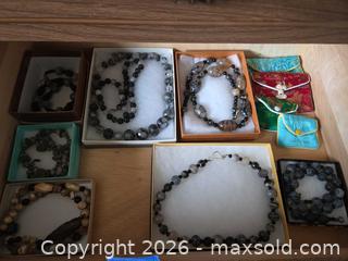 MaxSold Auction: Lot of 7–10 Stone, Lava and Metal Bead Necklaces & Bracelets - Toronto (Ontario, Canada) SELLER MANAGED Estate Sale Online Auction - Houston Crescent