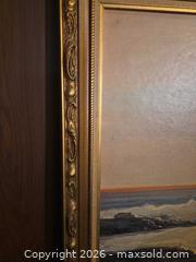 MaxSold Auction: Robert Wood Signed Oil Seascape Sunset in Ornate Gold Frame - Toronto (Ontario, Canada) SELLER MANAGED Estate Sale Online Auction - Houston Crescent
