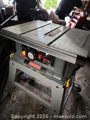 MaxSold Auction: Craftsman 10-inch 15A Benchtop Table Saw with Stand & Rip Fence - Toronto (Ontario, Canada) PARTNER MANAGED Estate Sale Online Auction - Coxwell Avenue