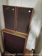 MaxSold Auction: Lot of 5 Wood Veneer Speakers with Cloth Grilles (Unknown Brand) - Toronto (Ontario, Canada) PARTNER MANAGED Estate Sale Online Auction - Coxwell Avenue