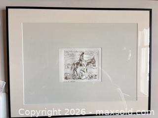 MaxSold Auction: Set of Three Framed Etchings/Engravings — 48x16 & 20.75x15.75 - Toronto (Ontario, Canada) PARTNER MANAGED Estate Sale Online Auction - Coxwell Avenue
