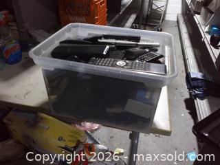 MaxSold Auction: tote of remotes - Upper Moreland Township (Pennsylvania, USA) SELLER MANAGED Charity/Fundraising Online Auction - Davisville Road