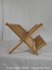 MaxSold Auction: Bamboo Two-Tier Foldable Dish Drying Rack 18 x 15 in - Brantford (Ontario, Canada) SELLER MANAGED Downsizing Online Auction - Kitchener Avenue