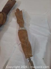 MaxSold Auction: Hand-Carved Tribal Wooden Fork, Letter Opener & Figures - Brantford (Ontario, Canada) SELLER MANAGED Downsizing Online Auction - Kitchener Avenue