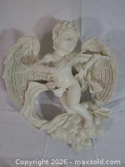 MaxSold Auction: Ivory Resin Angel/Cherub Wall-Hanging Sculpture, 11 in - Brantford (Ontario, Canada) SELLER MANAGED Downsizing Online Auction - Kitchener Avenue
