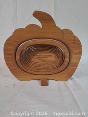 MaxSold Auction: K & J Pumpkin Wood Soap Dish with Stand - Brantford (Ontario, Canada) SELLER MANAGED Downsizing Online Auction - Kitchener Avenue