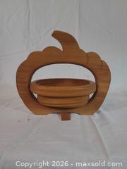 MaxSold Auction: K & J Pumpkin Wood Soap Dish with Stand - Brantford (Ontario, Canada) SELLER MANAGED Downsizing Online Auction - Kitchener Avenue