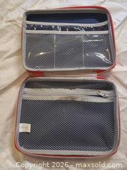 MaxSold Auction: Pair of Small Red & White First Aid Kit Cases with Straps - Brantford (Ontario, Canada) SELLER MANAGED Downsizing Online Auction - Kitchener Avenue