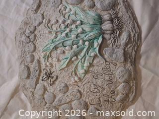 MaxSold Auction: Resin Lily of the Valley & Butterfly Wall Hanging, 12 in - Brantford (Ontario, Canada) SELLER MANAGED Downsizing Online Auction - Kitchener Avenue
