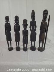 MaxSold Auction: Set of 5 Traditional African Ebony Wooden Figurines - Brantford (Ontario, Canada) SELLER MANAGED Downsizing Online Auction - Kitchener Avenue