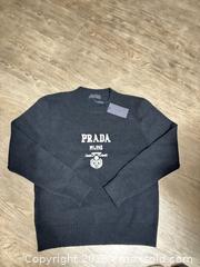 MaxSold Auction: Designer Black and White Logo Crewneck Sweater, Size L - Spencerport (New York, USA) SELLER MANAGED Downsizing Online Auction -  West Avenue