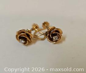 MaxSold Auction: Birks 14K Gold and Diamond Earrings - Russell (Ontario, Canada) SELLER MANAGED Downsizing Online Auction - George Street