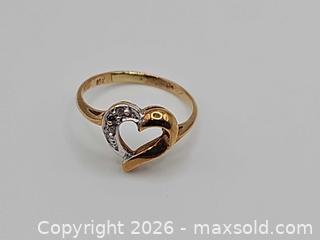 MaxSold Auction: Gold and Diamond Heart Ring - Russell (Ontario, Canada) SELLER MANAGED Downsizing Online Auction - George Street