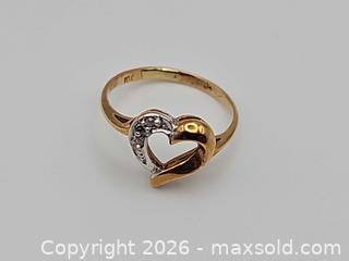 MaxSold Auction: Gold and Diamond Heart Ring - Russell (Ontario, Canada) SELLER MANAGED Downsizing Online Auction - George Street