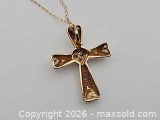 MaxSold Auction: Gold Cross Necklace - Russell (Ontario, Canada) SELLER MANAGED Downsizing Online Auction - George Street