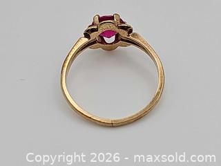 MaxSold Auction: Gold Ring with Red Stone - Russell (Ontario, Canada) SELLER MANAGED Downsizing Online Auction - George Street