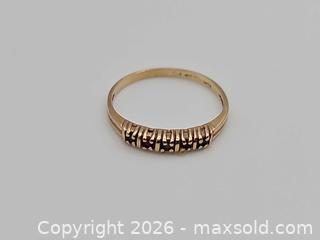 MaxSold Auction: Gold Stacking Ring with Five Stones - Russell (Ontario, Canada) SELLER MANAGED Downsizing Online Auction - George Street