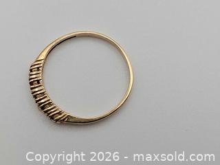 MaxSold Auction: Gold Stacking Ring with Five Stones - Russell (Ontario, Canada) SELLER MANAGED Downsizing Online Auction - George Street