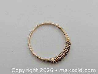 MaxSold Auction: Gold Stacking Ring with Five Stones - Russell (Ontario, Canada) SELLER MANAGED Downsizing Online Auction - George Street