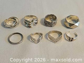 MaxSold Auction: Sterling Silver Rings - Russell (Ontario, Canada) SELLER MANAGED Downsizing Online Auction - George Street