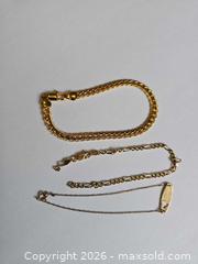 MaxSold Auction: Three Gold Bracelets - Russell (Ontario, Canada) SELLER MANAGED Downsizing Online Auction - George Street