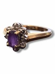MaxSold Auction: 10k Gold Amethyst and Diamond Ring Size 4.25 - Esquimalt (British Columbia, Canada) PARTNER MANAGED Reseller Online Auction - Lampson Street