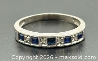MaxSold Auction: 10K White Gold Sapphire Ring Size 8 - Esquimalt (British Columbia, Canada) PARTNER MANAGED Reseller Online Auction - Lampson Street