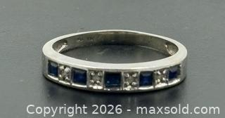 MaxSold Auction: 10K White Gold Sapphire Ring Size 8 - Esquimalt (British Columbia, Canada) PARTNER MANAGED Reseller Online Auction - Lampson Street